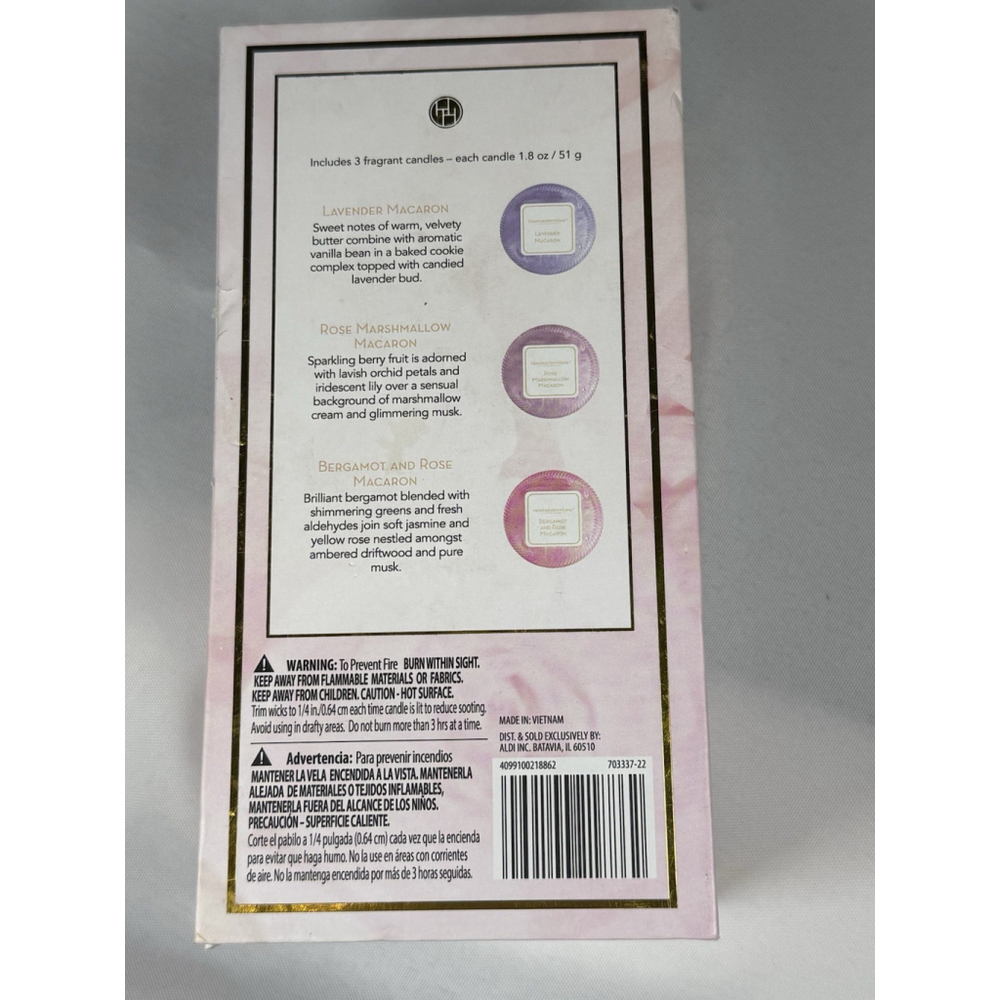 Huntington Home Macaron Candle Collection 3 Scents Fragrance 1.8 Oz - Picture 9 of 9